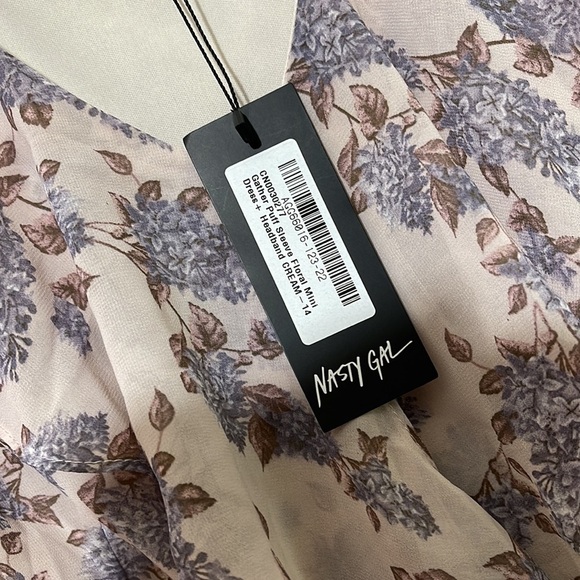 Nasty Gal Plant Stay Away Floral Mini Dress Sz. 10 NWT - Picture 9 of 13